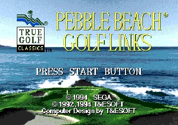 New 3D Golf Simulation - Pebble Beach no Hatou (Japan) screen shot title